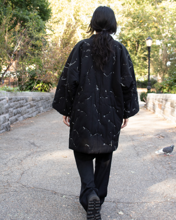 N° 114 constellation hanten - light stitching - sumi black