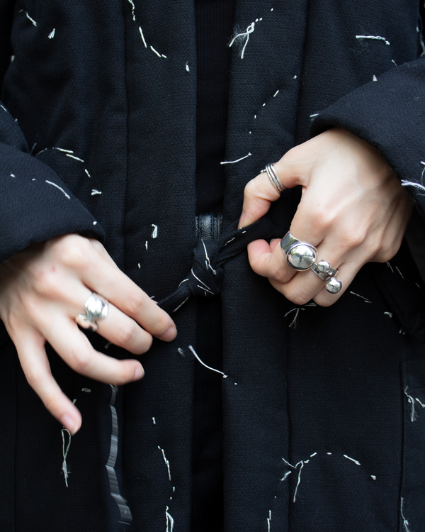 N° 114 constellation hanten - dense stitching -  sumi black