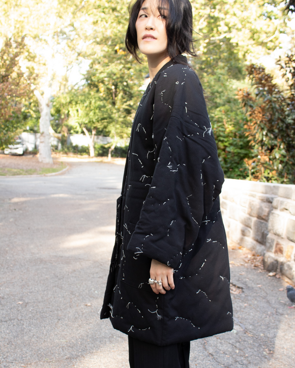 N° 114 constellation hanten - light stitching - sumi black