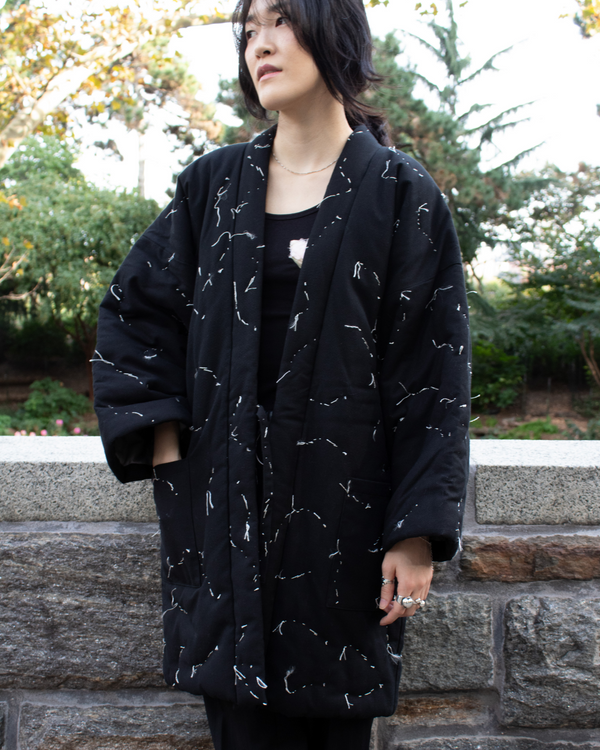 N° 114 constellation hanten - light stitching - sumi black