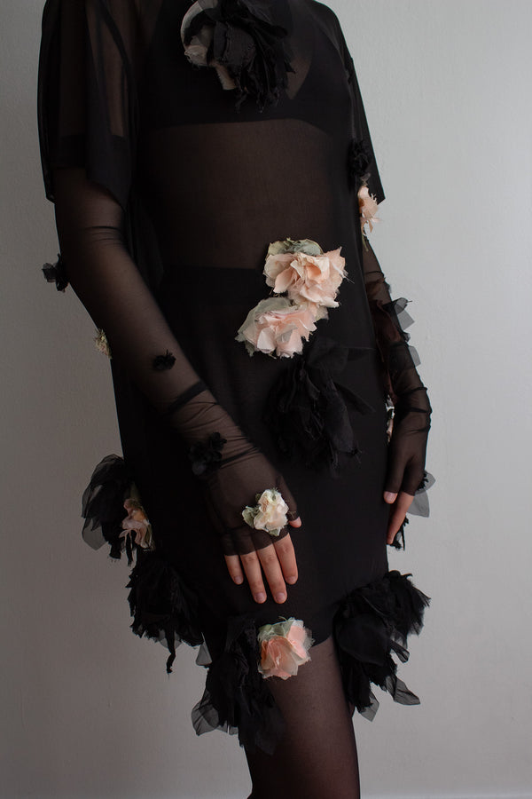 N° 71 crushed blooms dress - ame pink