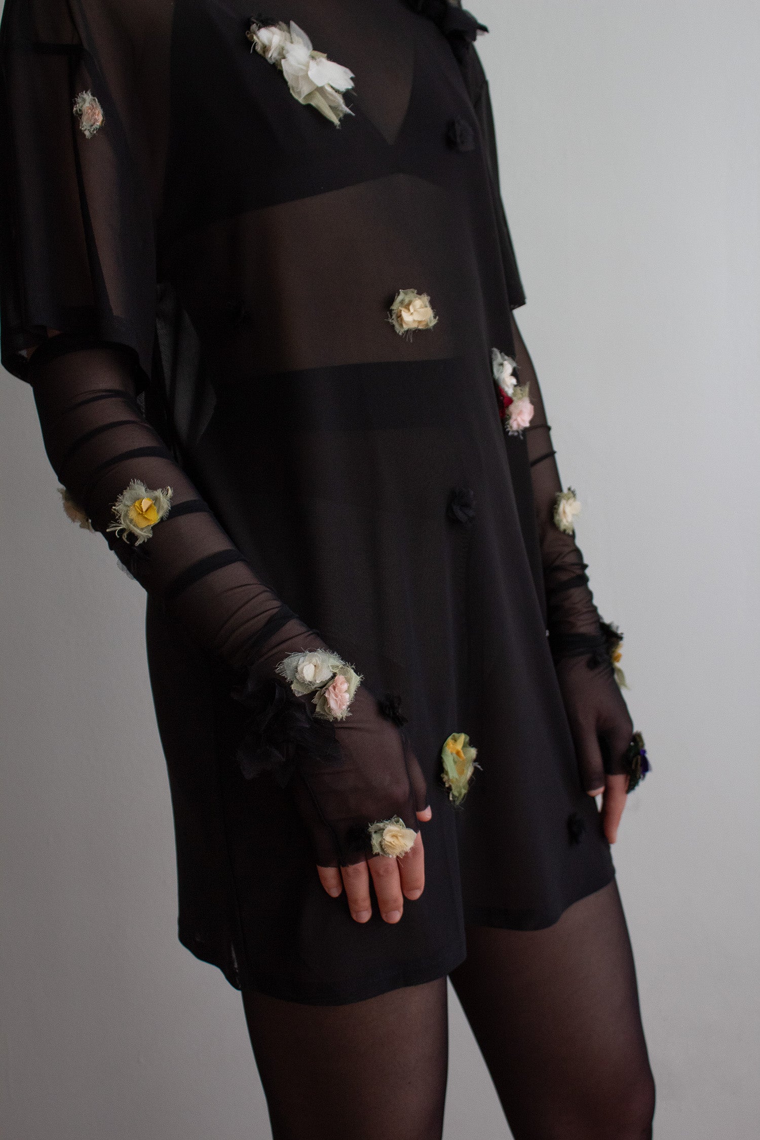 N° 71 crushed blooms dress - multi
