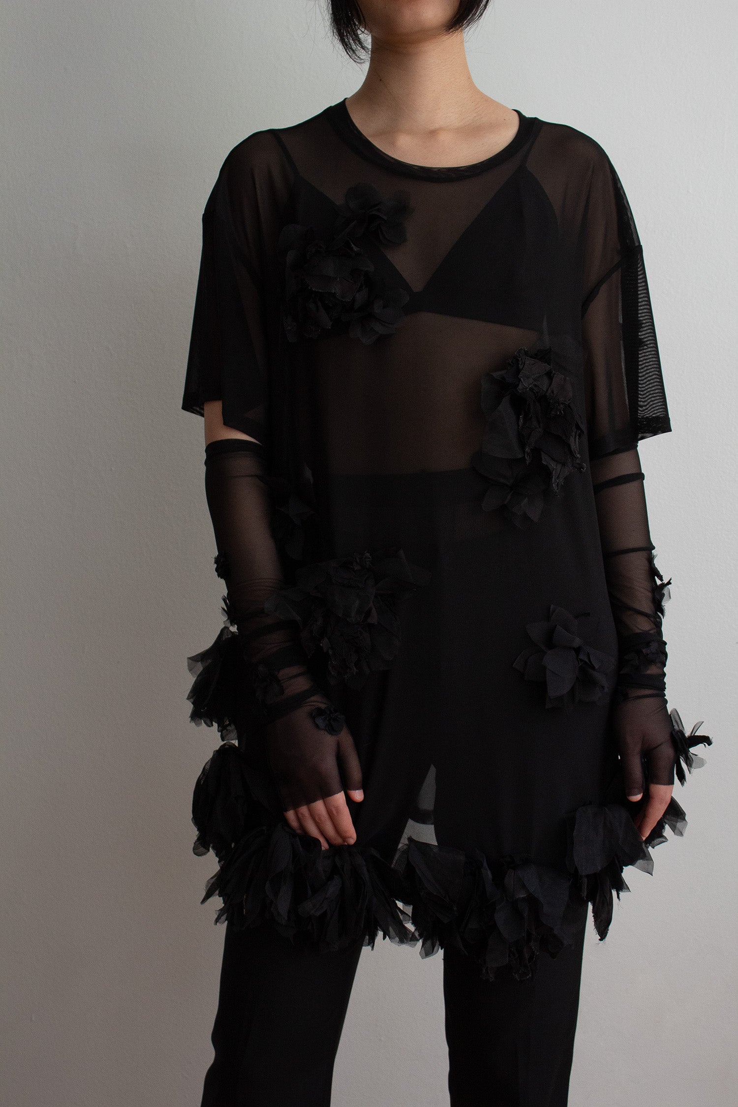 N° 71 crushed blooms dress - sumi black