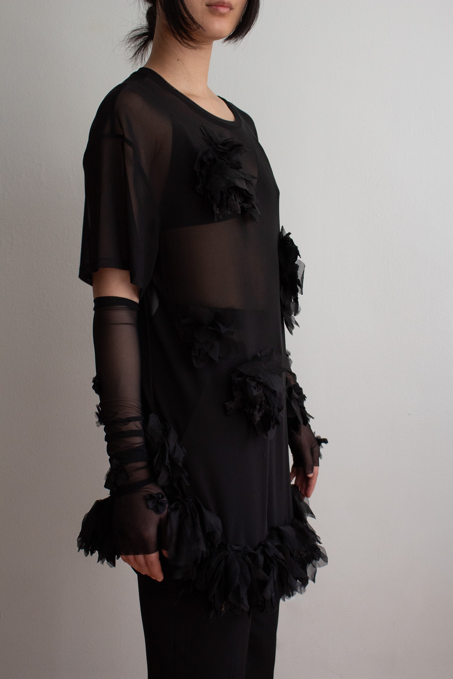 N° 71 crushed blooms dress - sumi black