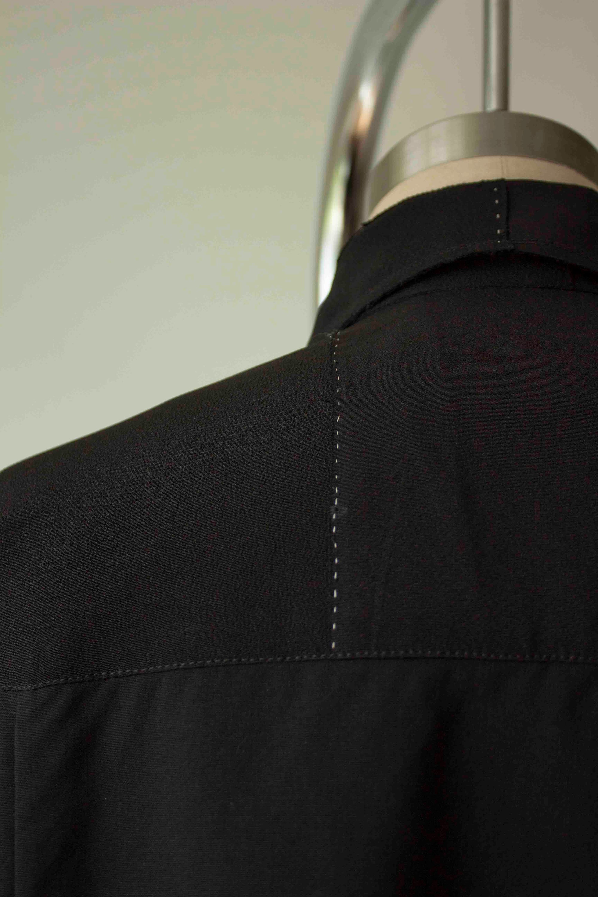 N° 225  paneled pinstripe haori shirt -  S