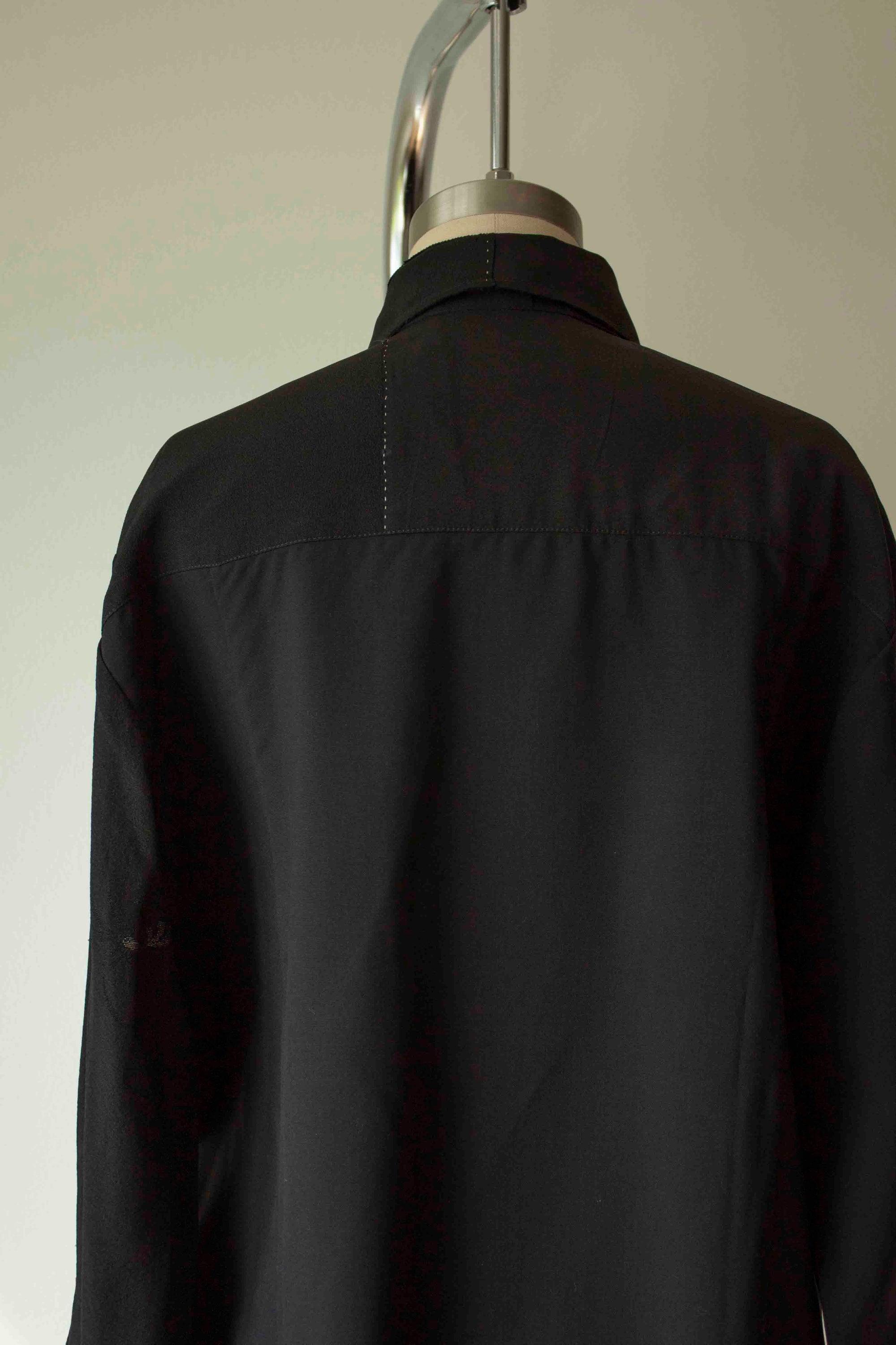 N° 225  paneled pinstripe haori shirt -  S