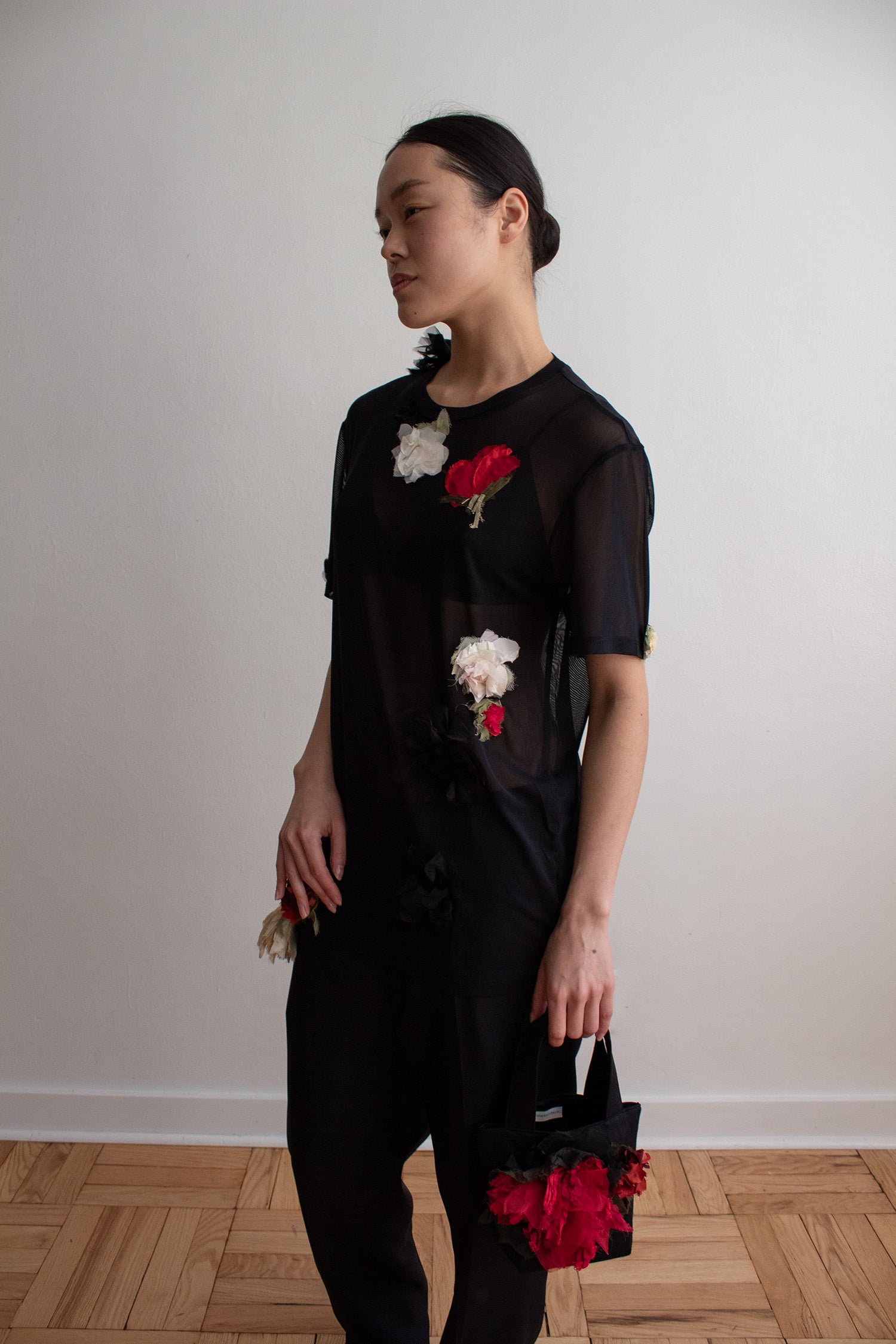N° 92 flower arrangement short sleeve -  multi