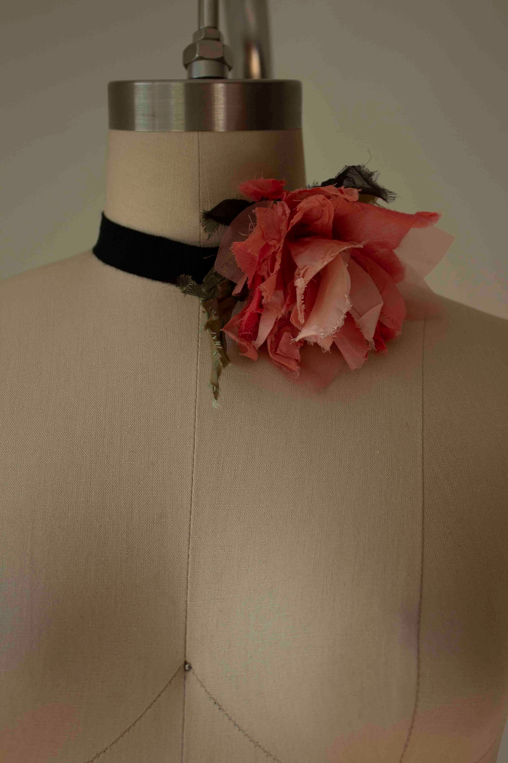 N° 44 crushed bloom choker - akizakura pink - S