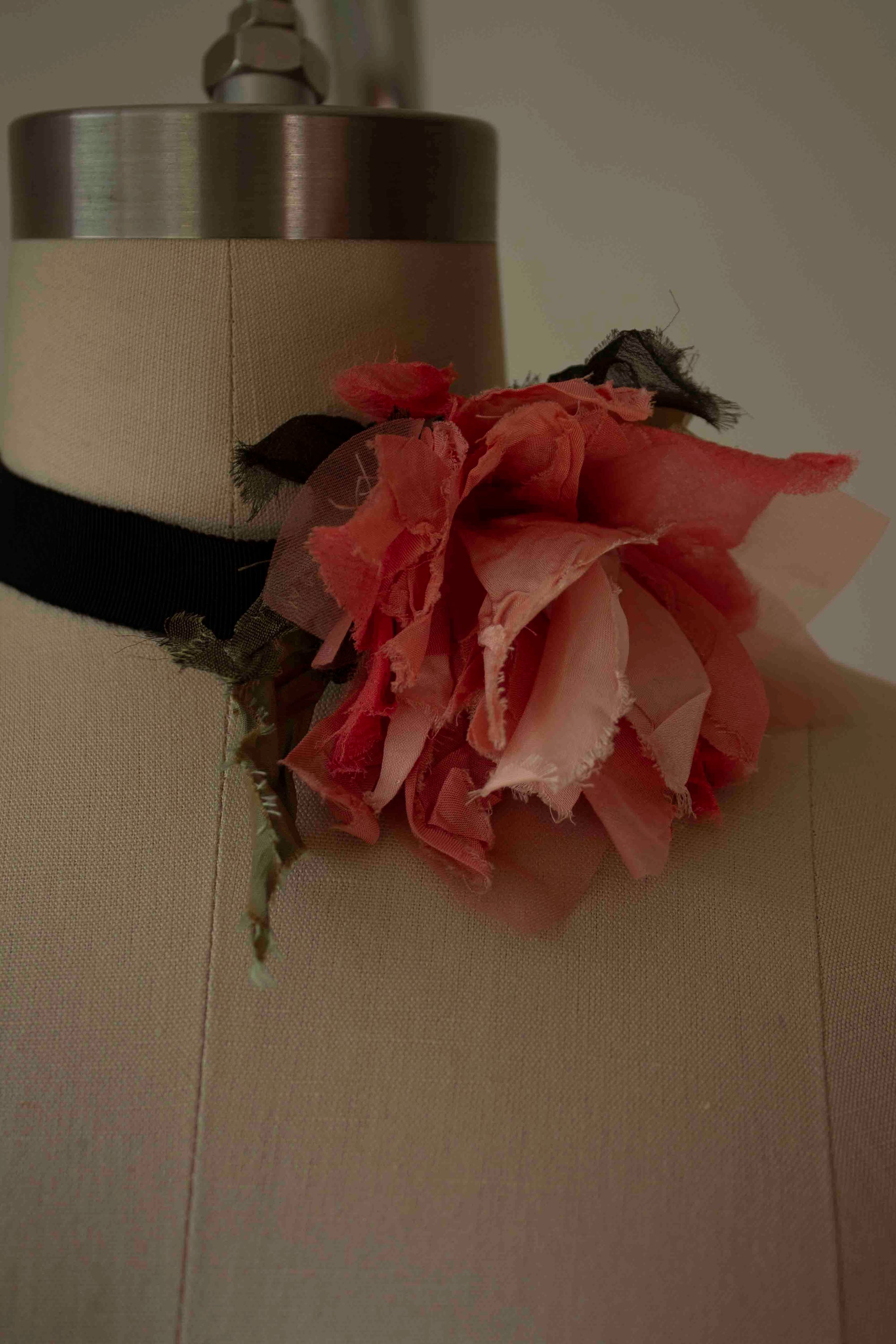 N° 44 crushed bloom choker - akizakura pink - S