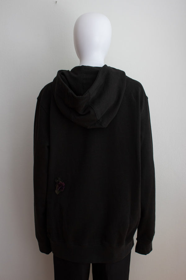 N° 306 multi crushed blooms hoodie - nasu eggplant