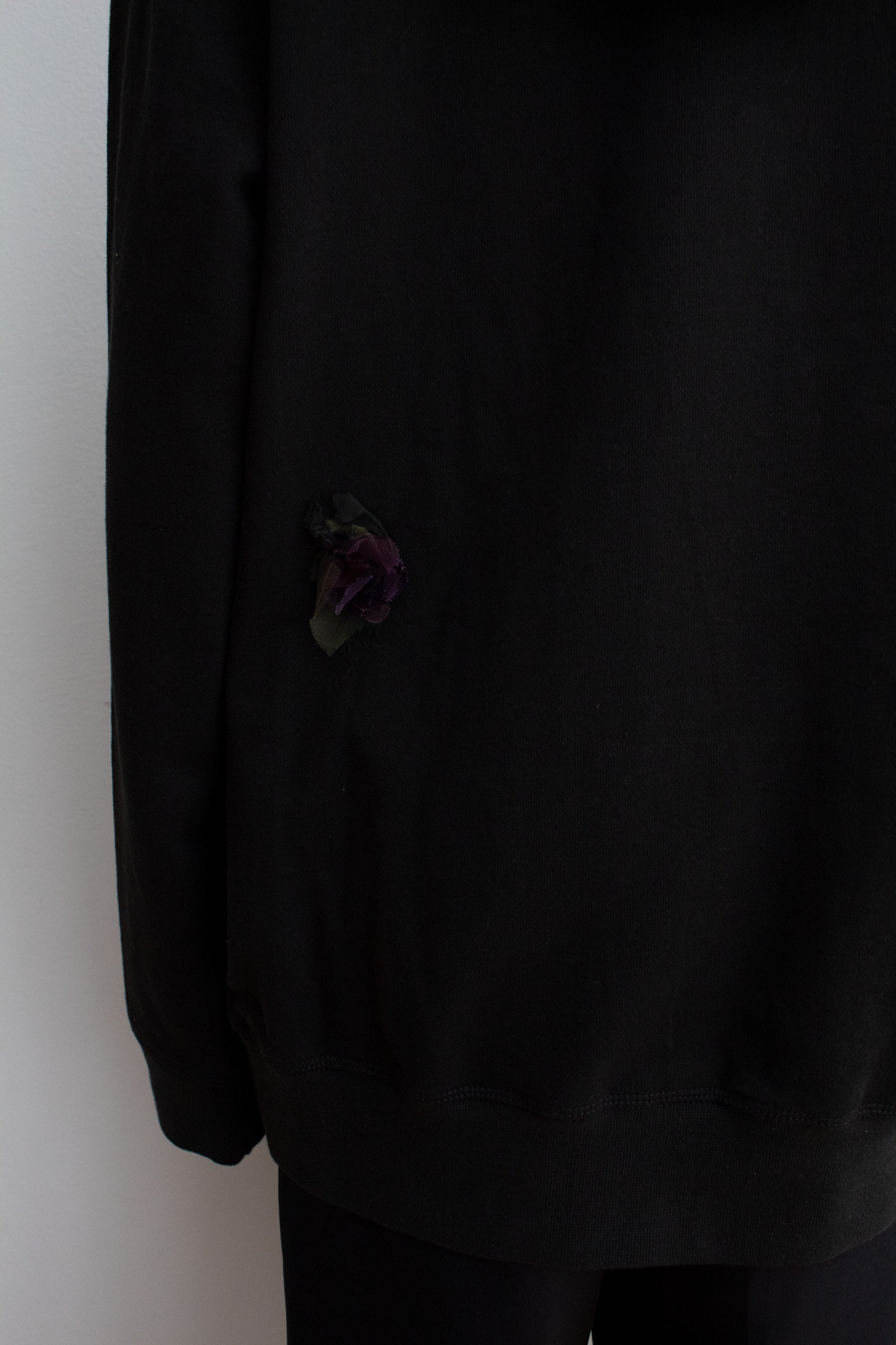 N° 306 multi crushed blooms hoodie - nasu eggplant