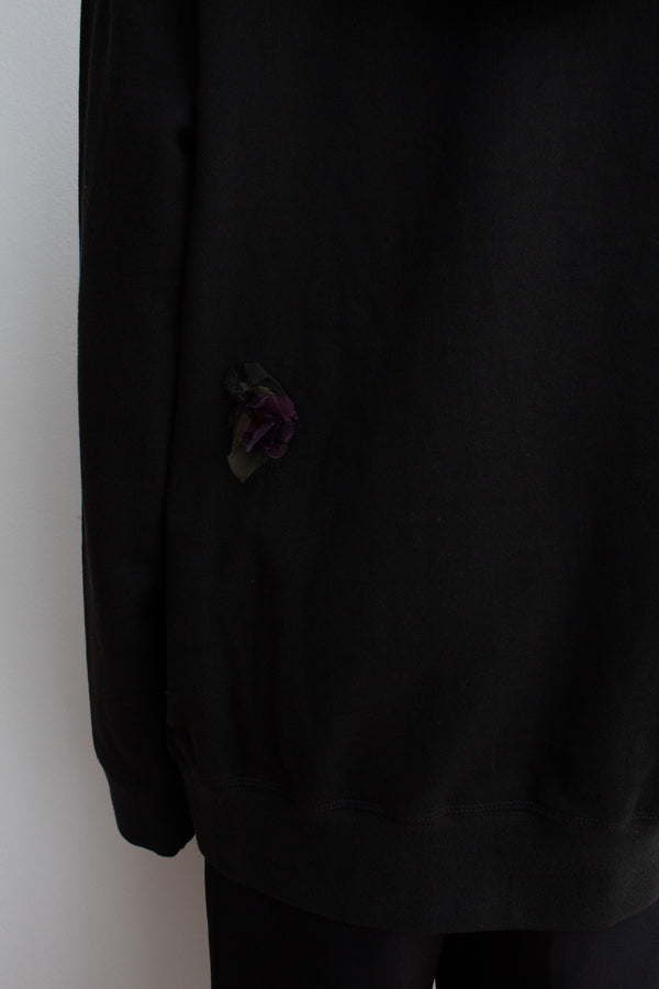 N° 306 multi crushed blooms hoodie - nasu eggplant