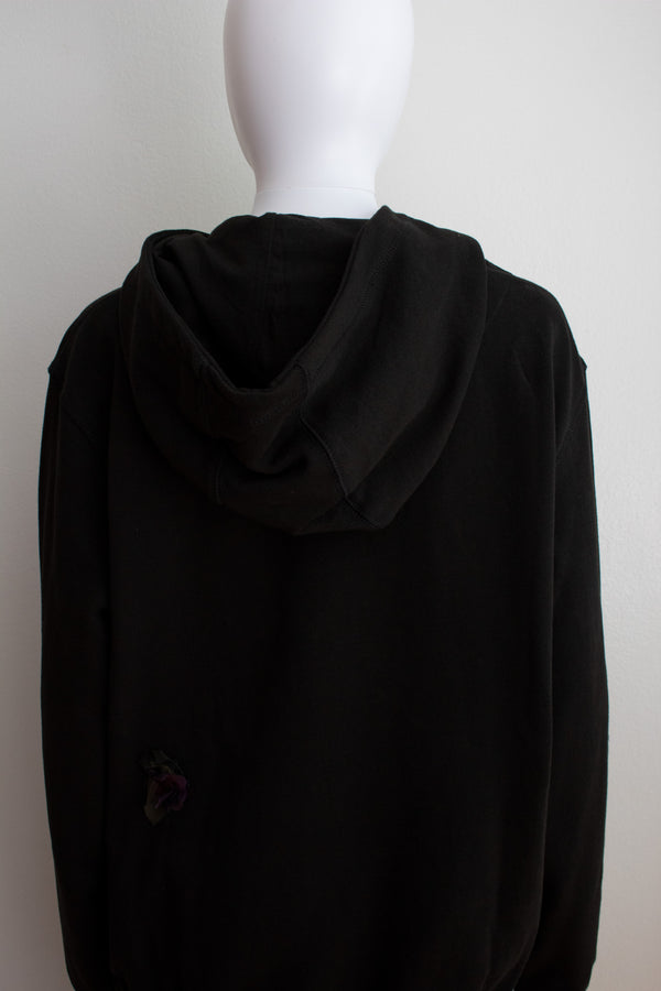 N° 306 multi crushed blooms hoodie - nasu eggplant