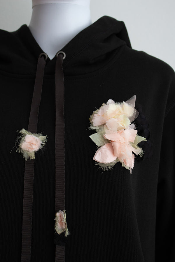 N° 306 multi crushed blooms hoodie - ame pink