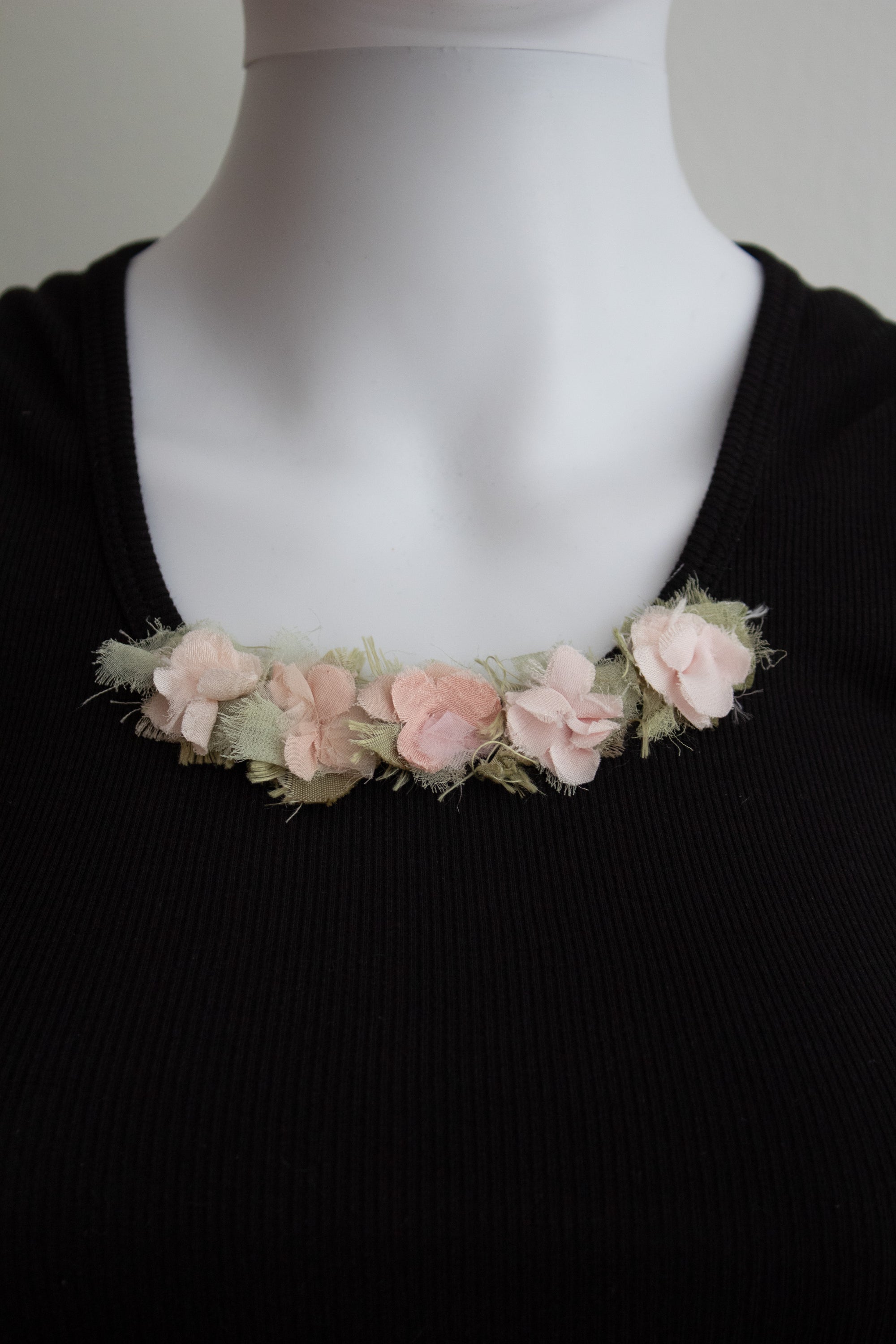 N° 354 womens fitted crushed blooms rib tank - ame pink
