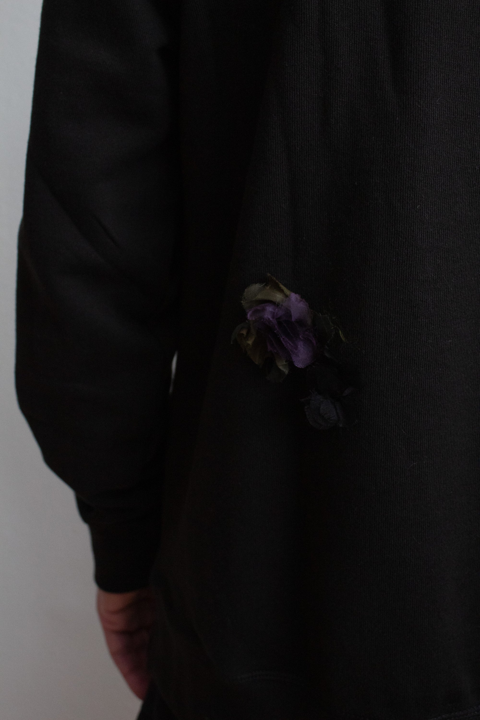 N° 306 multi crushed blooms hoodie - nasu eggplant