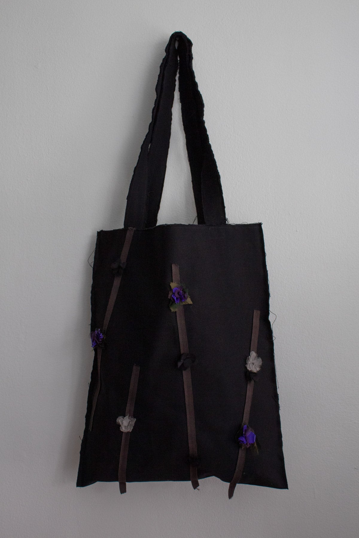 N° 96 dripping crushed blooms long tote - nasu eggplant