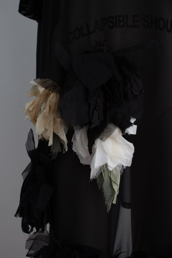 N° 71 crushed blooms dress - usukiro yellow