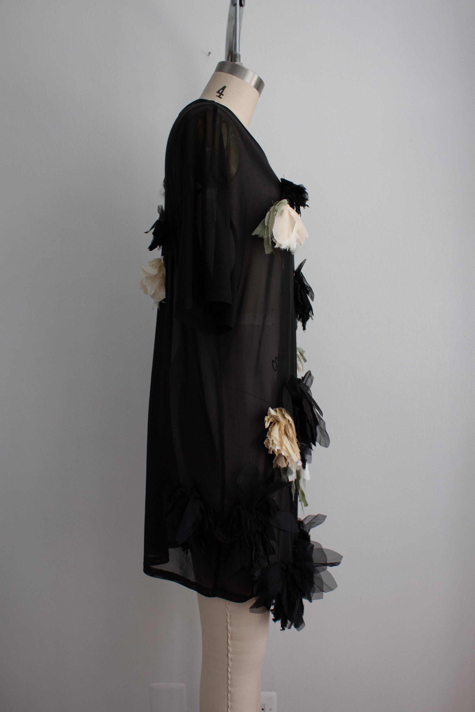 N° 71 crushed blooms dress - usukiro yellow