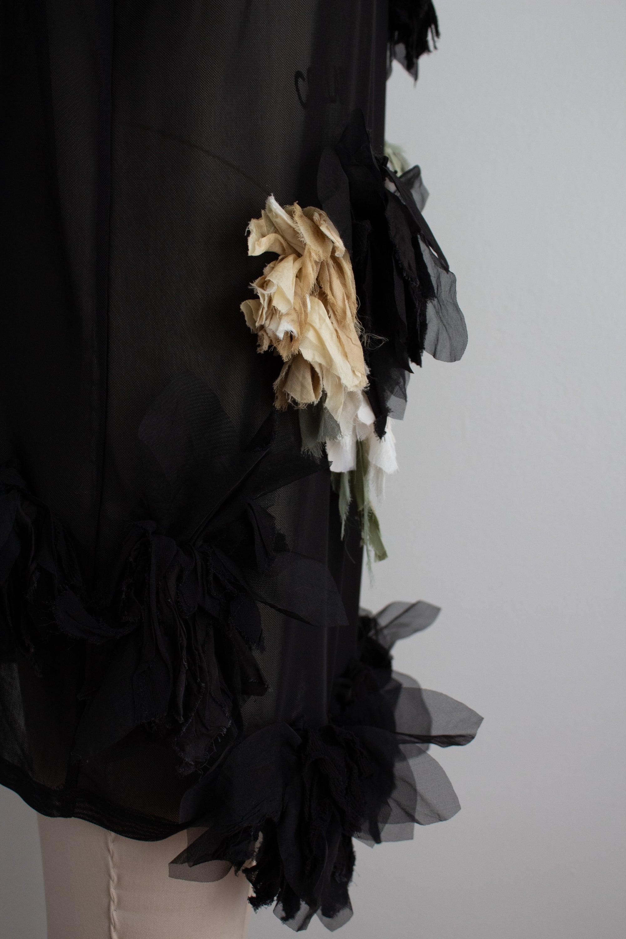 N° 71 crushed blooms dress - usukiro yellow
