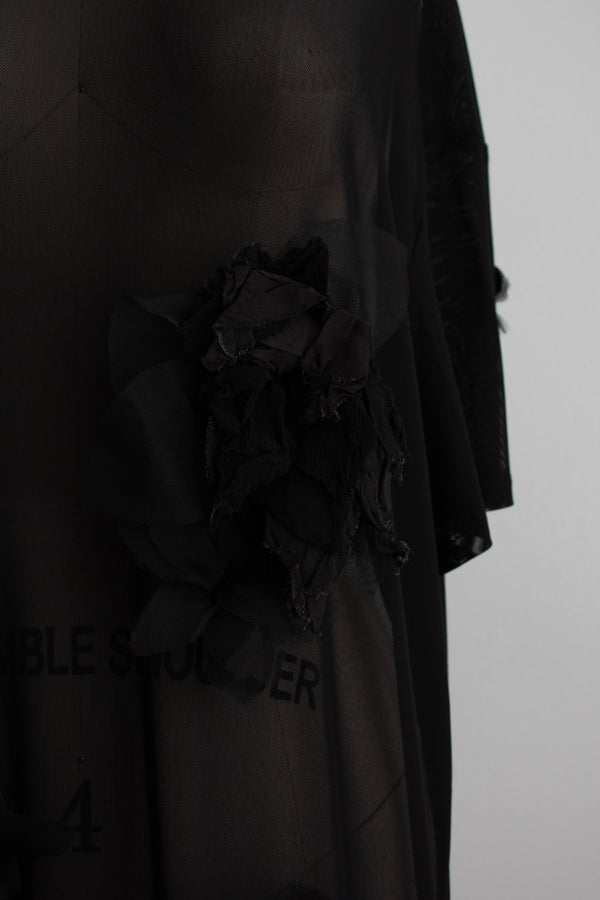 N° 71 crushed blooms dress - sumi black