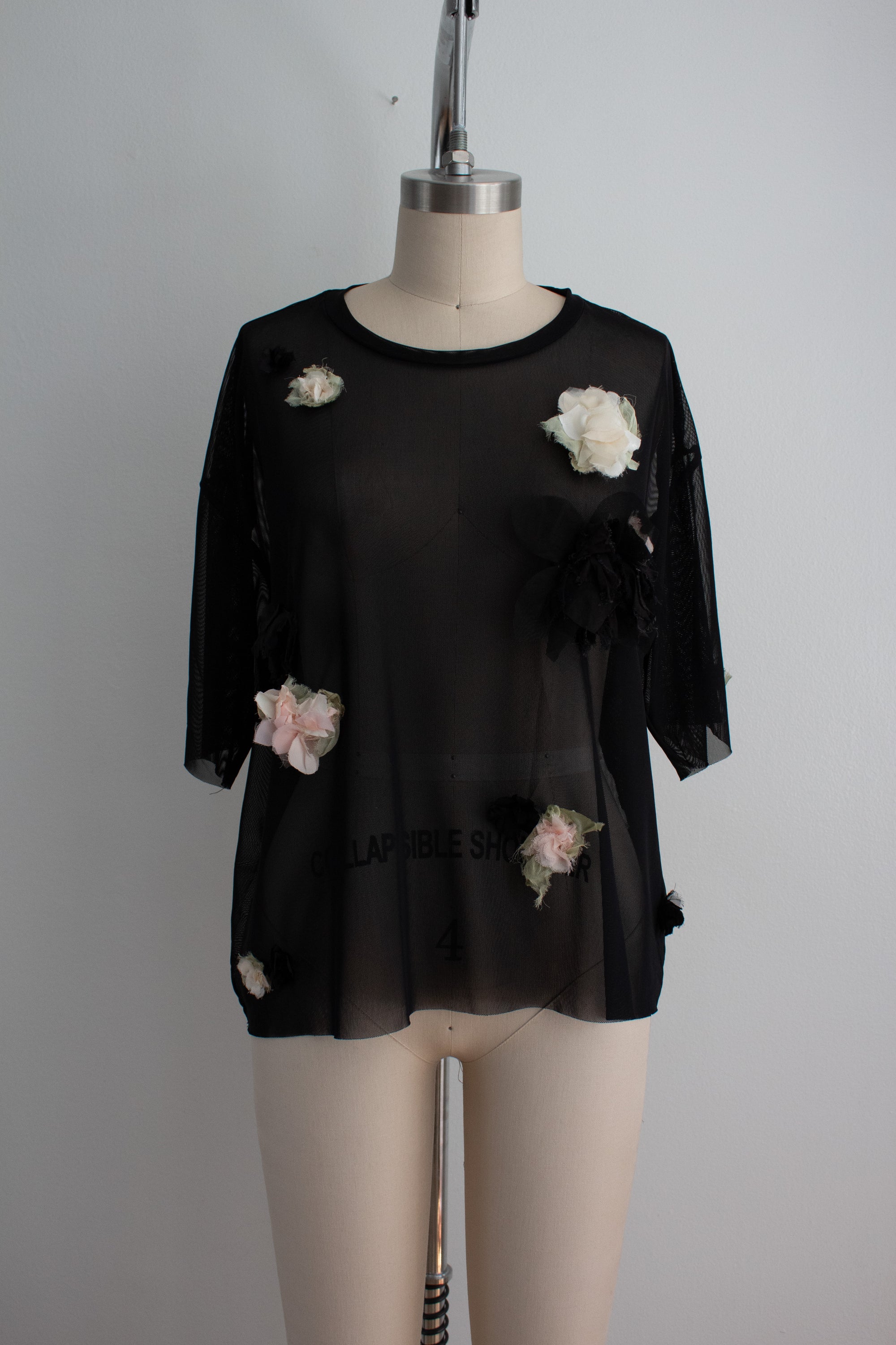 N° 94 crushed blooms oversized top - ame pink