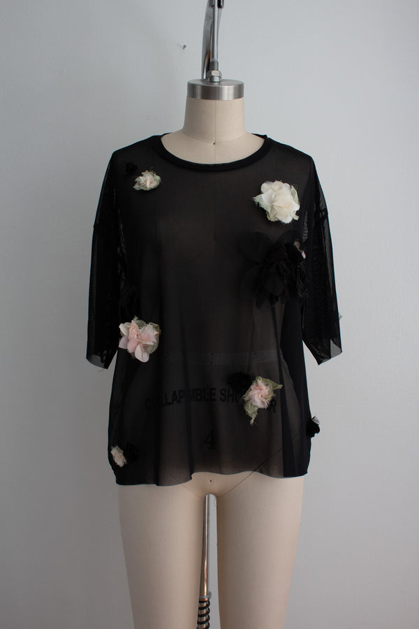 N° 94 crushed blooms oversized top - ame pink