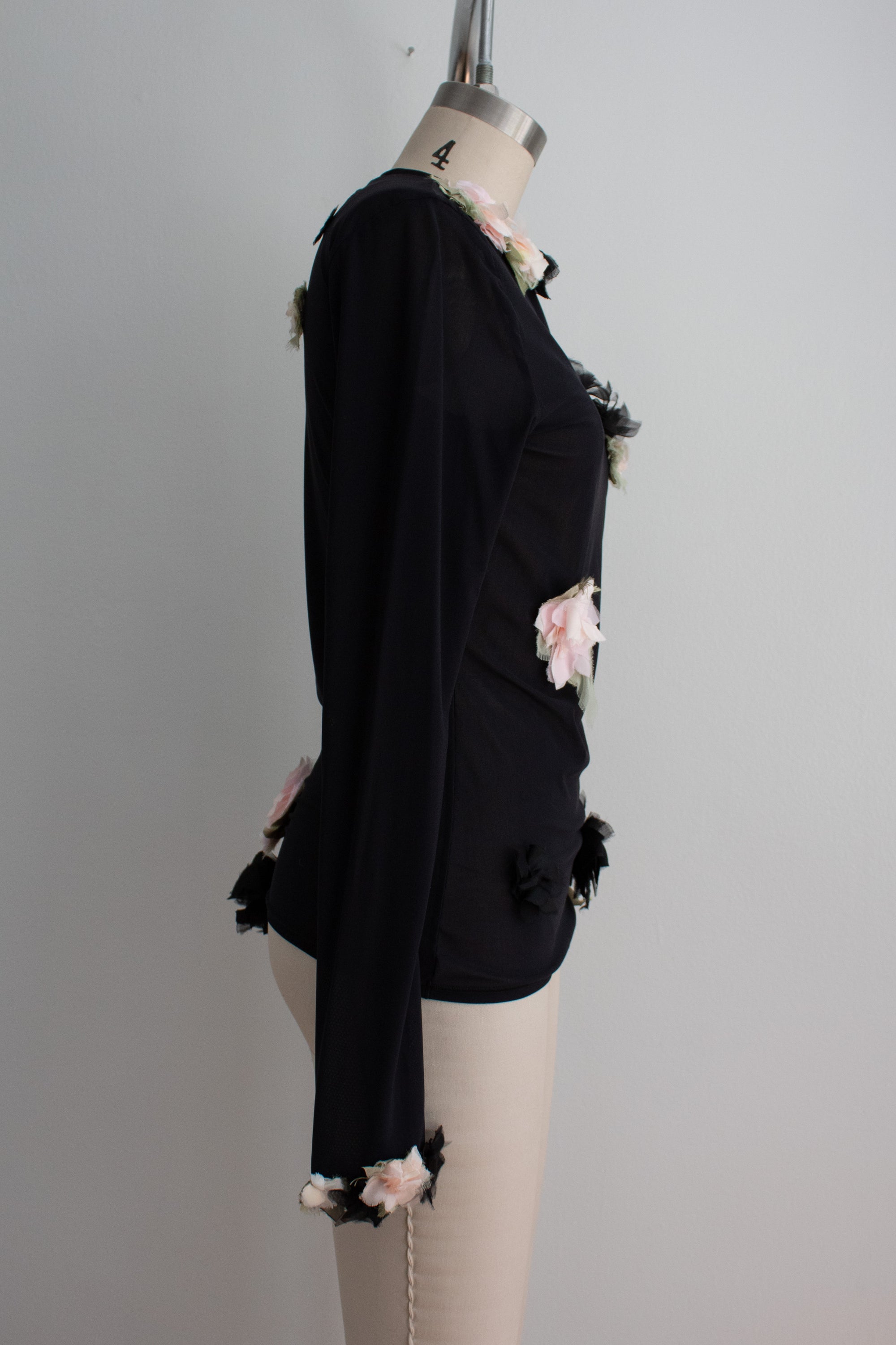 N° 72 flower arrangement fitted long sleeve - ame pink