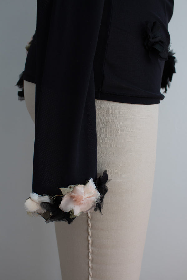 N° 72 flower arrangement fitted long sleeve - ame pink