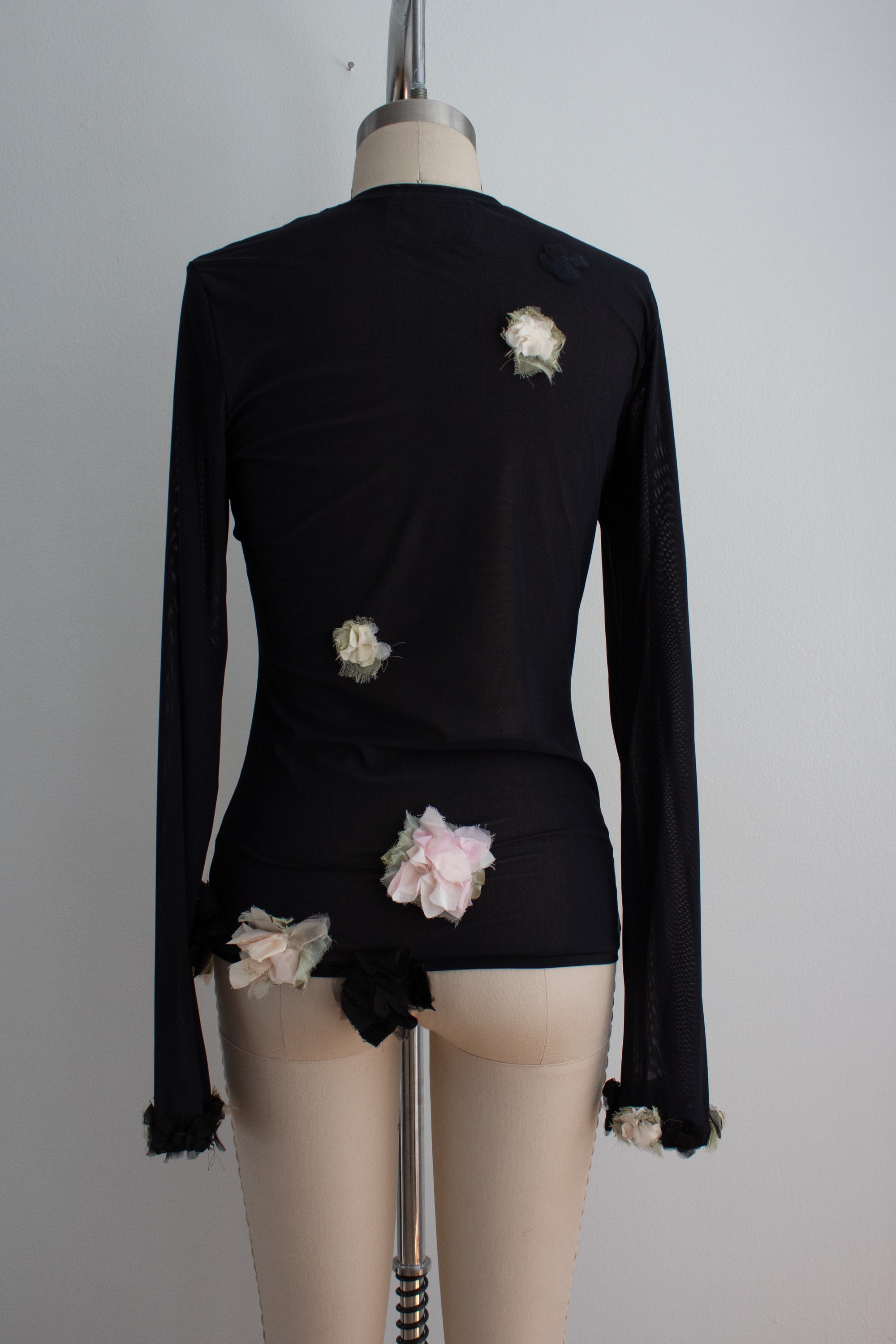 N° 72 flower arrangement fitted long sleeve - ame pink