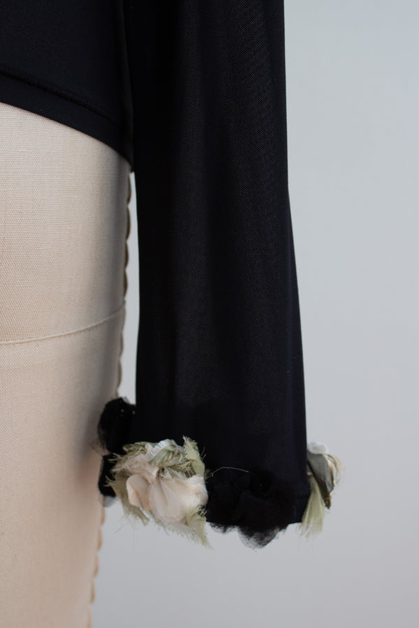 N° 72 flower arrangement fitted long sleeve - ame pink