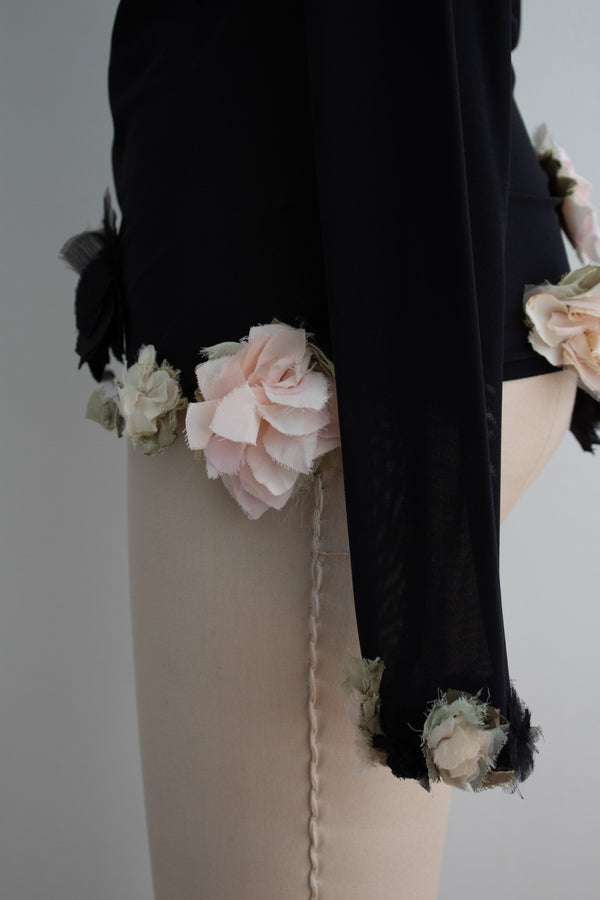 N° 72 flower arrangement fitted long sleeve - ame pink
