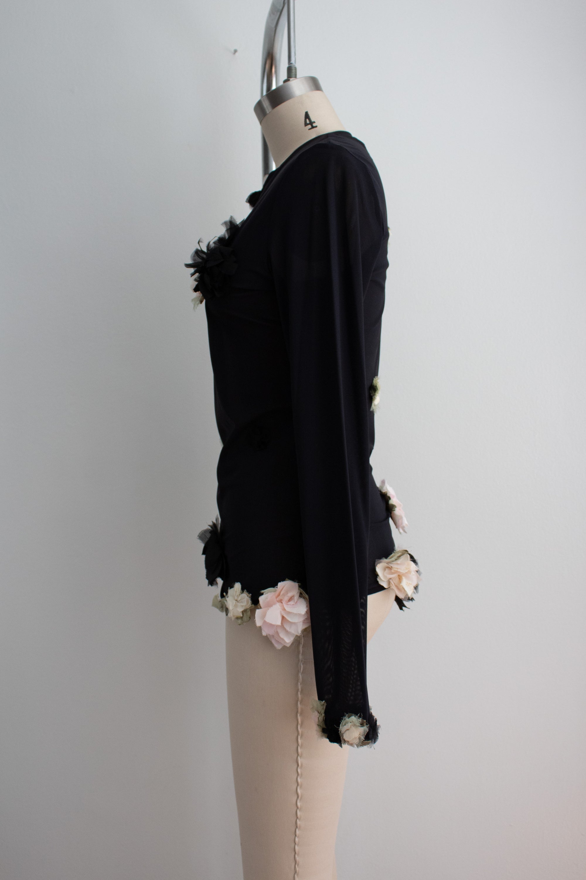 N° 72 flower arrangement fitted long sleeve - ame pink