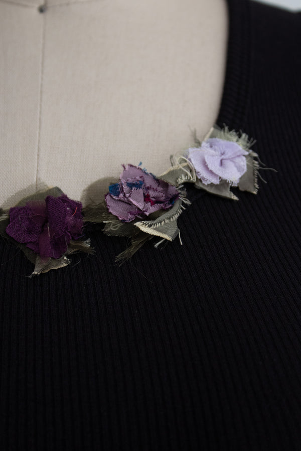 N° 354 womens fitted crushed blooms tank