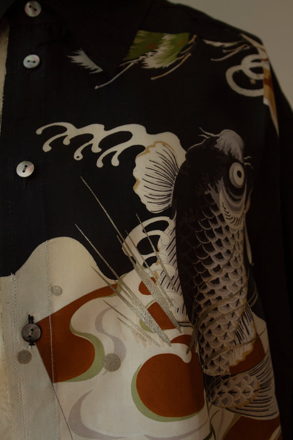 N° 101 koi haori kimono shirt - S