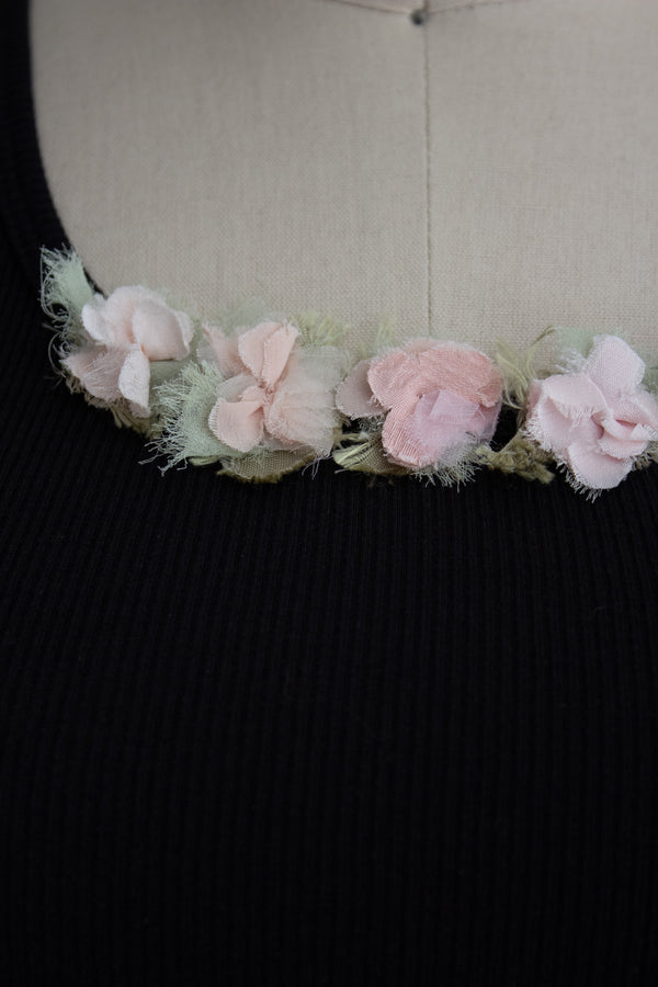 N° 354 womens fitted crushed blooms tank