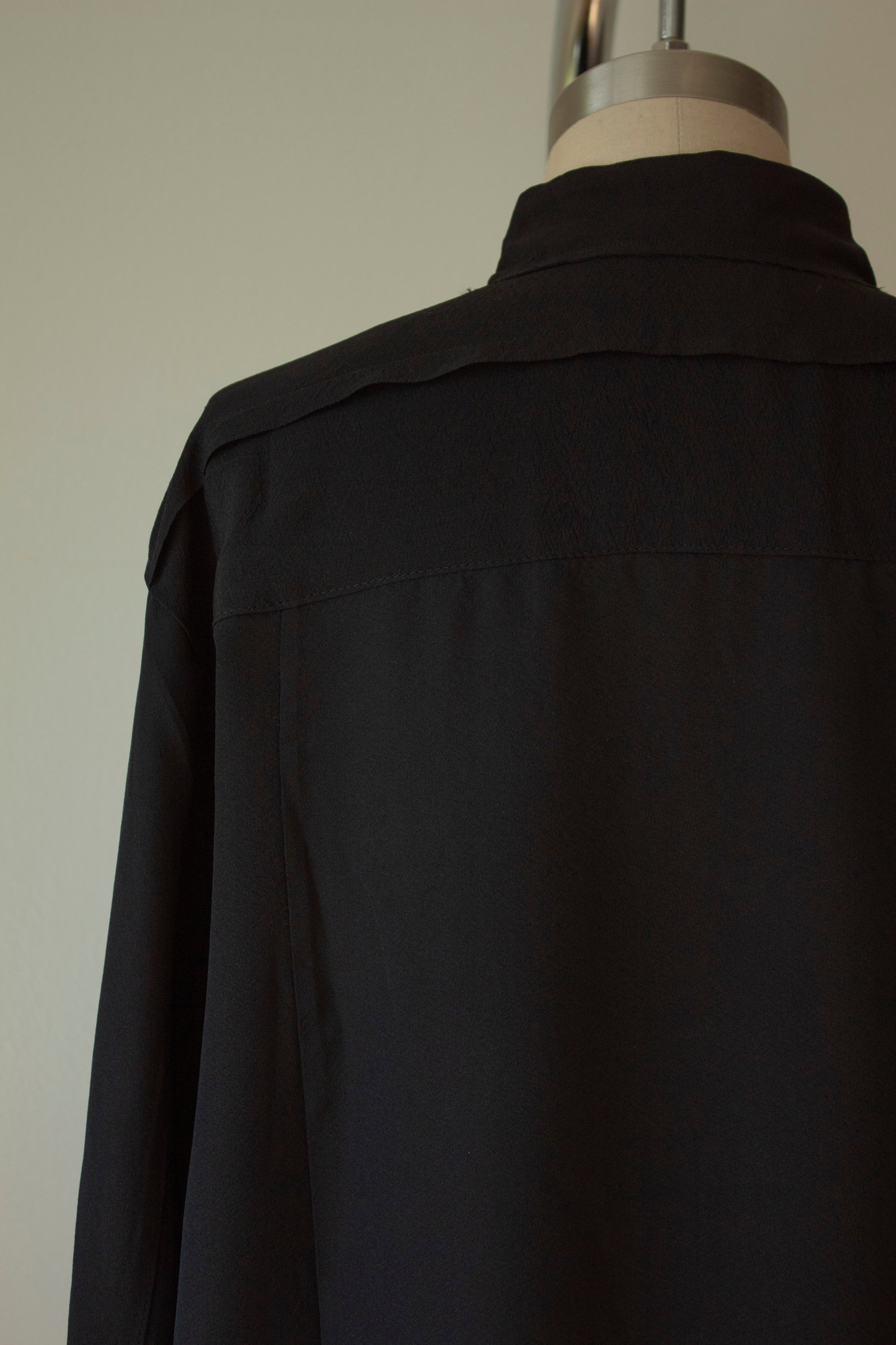N° 225  embroidered paneled pinstripe haori overshirt 3 -  S