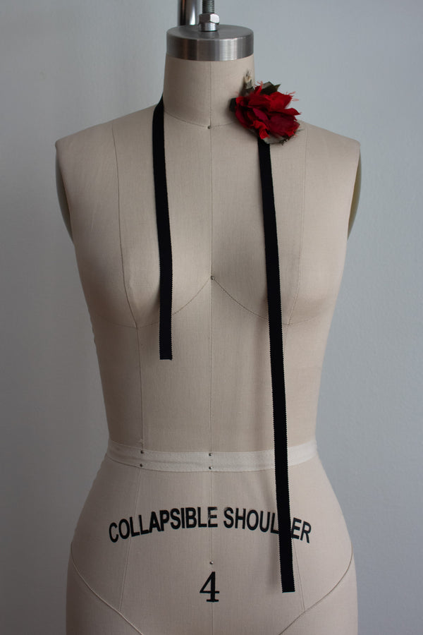N° 44 crushed bloom tie - momiji red - XS