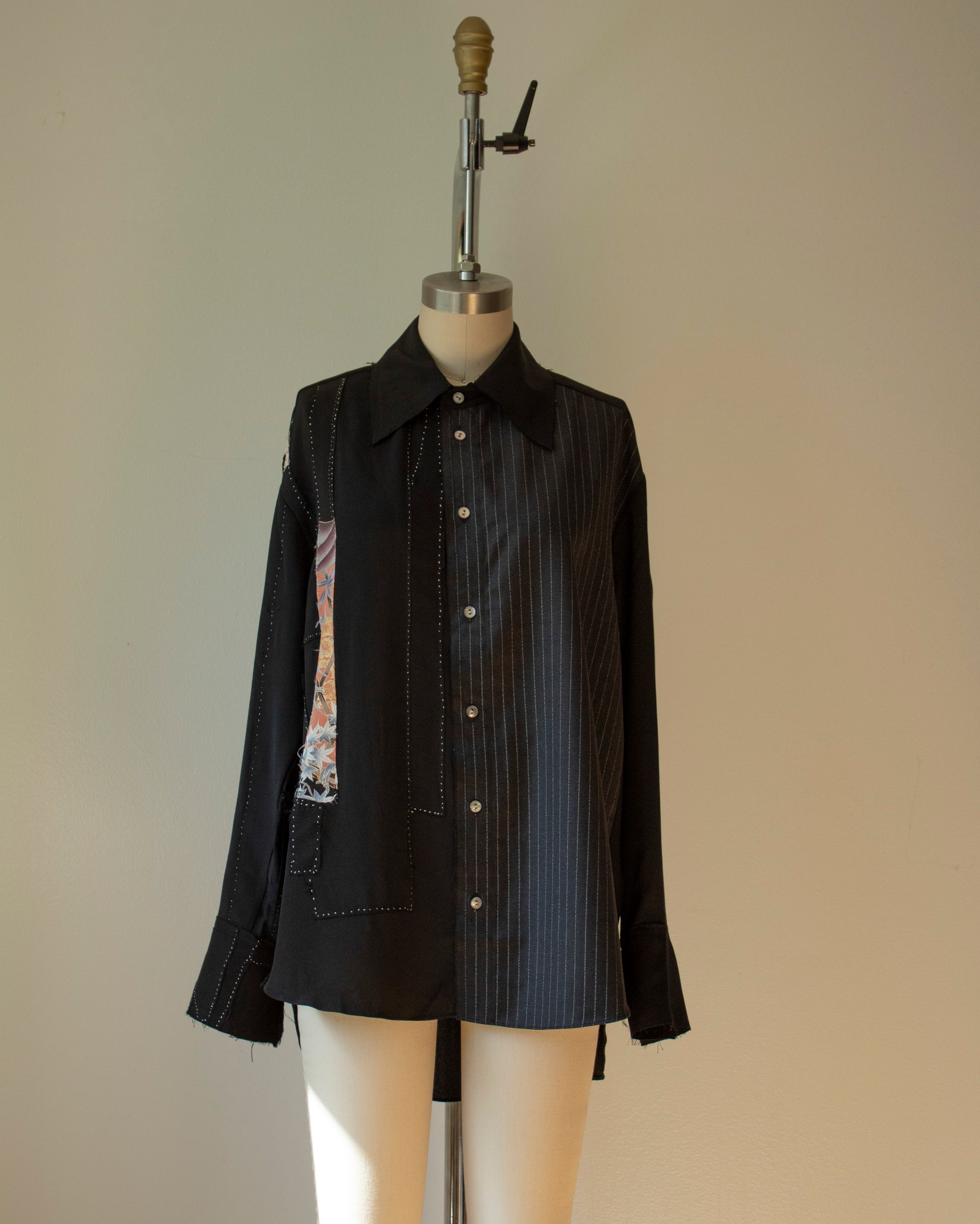 N° 225  hand-stitched maple kimono overshirt 5 -  S