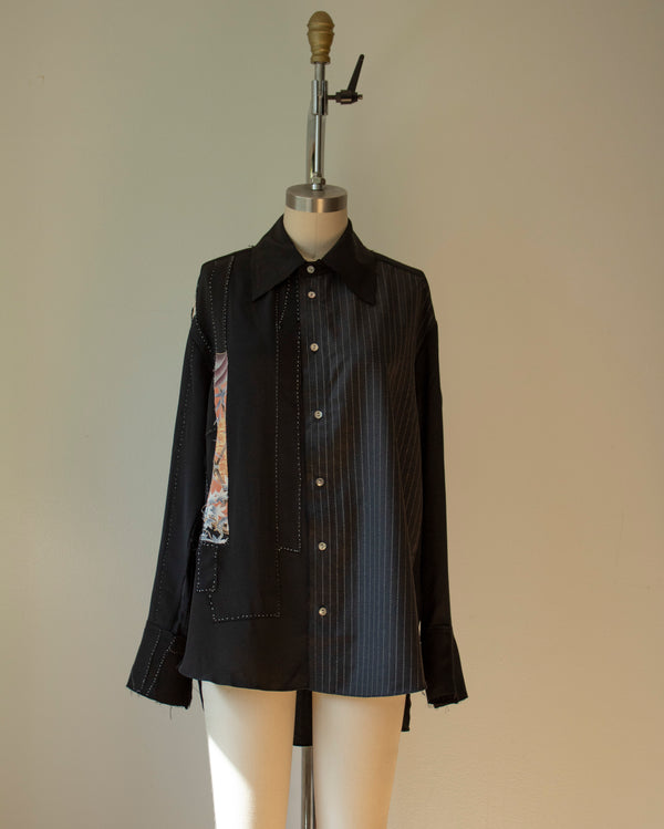 N° 225  hand-stitched maple kimono overshirt 5 -  S