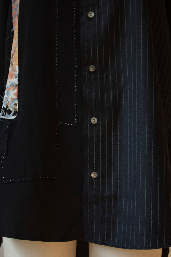 N° 225  hand-stitched maple kimono overshirt 5 -  S