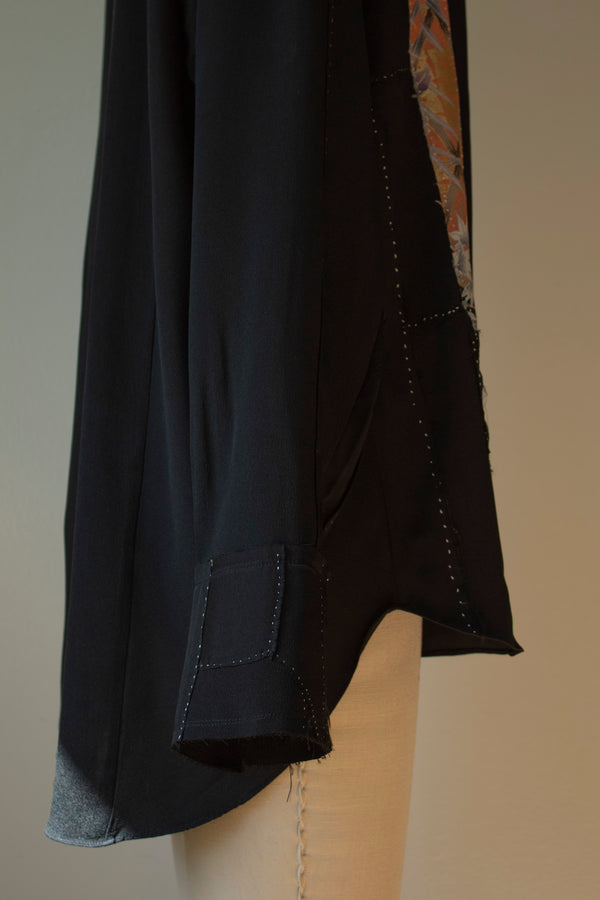 N° 225  hand-stitched maple kimono overshirt 5 -  S