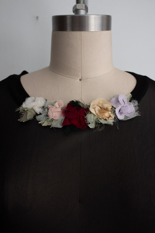 N° 71 collar flowers dress - multi