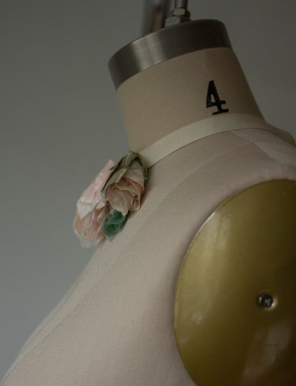 N° 44 crushed bloom choker - ame pink - M