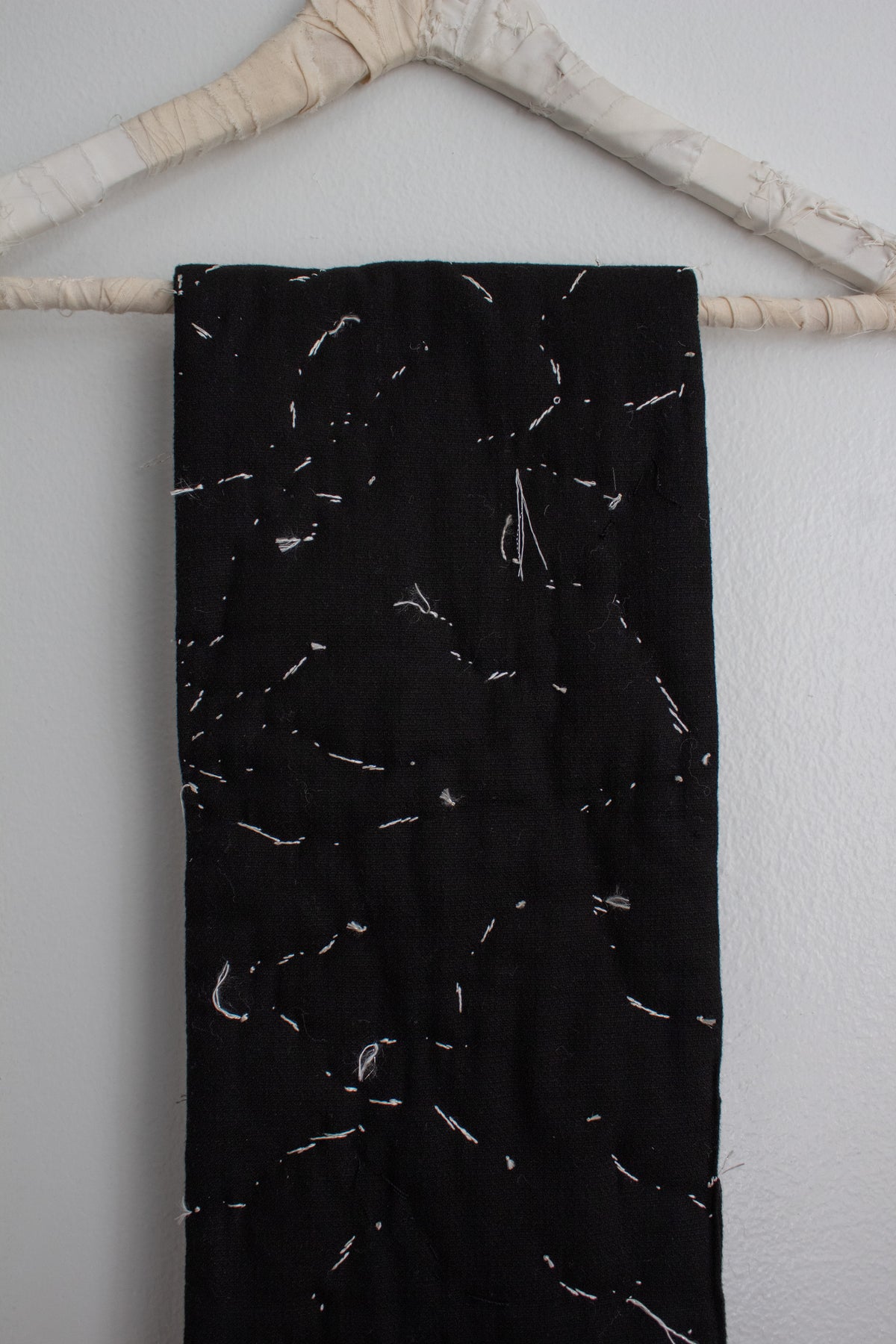 N° 123 constellation scarf - dense stitching - sumi black