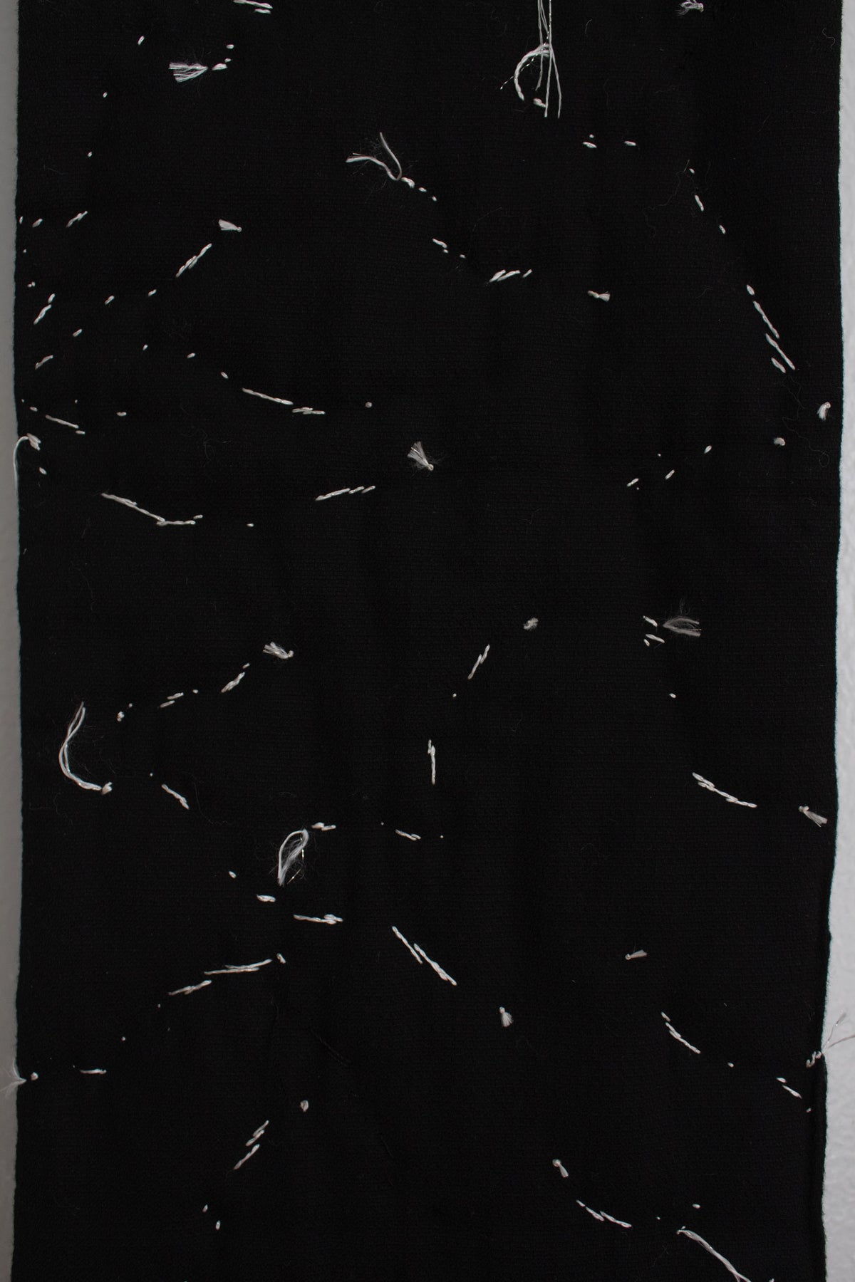 N° 123 constellation scarf - dense stitching - sumi black