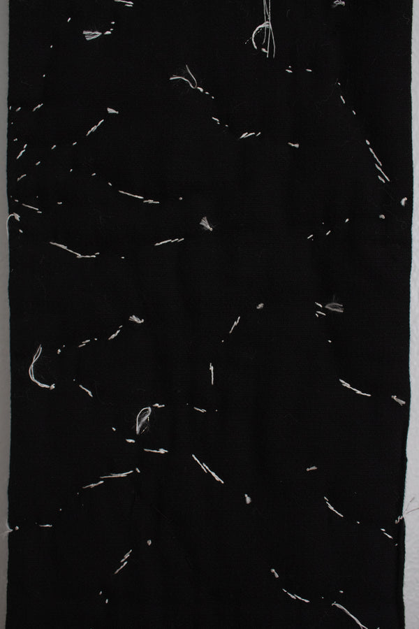 N° 123 constellation scarf - dense stitching - sumi black