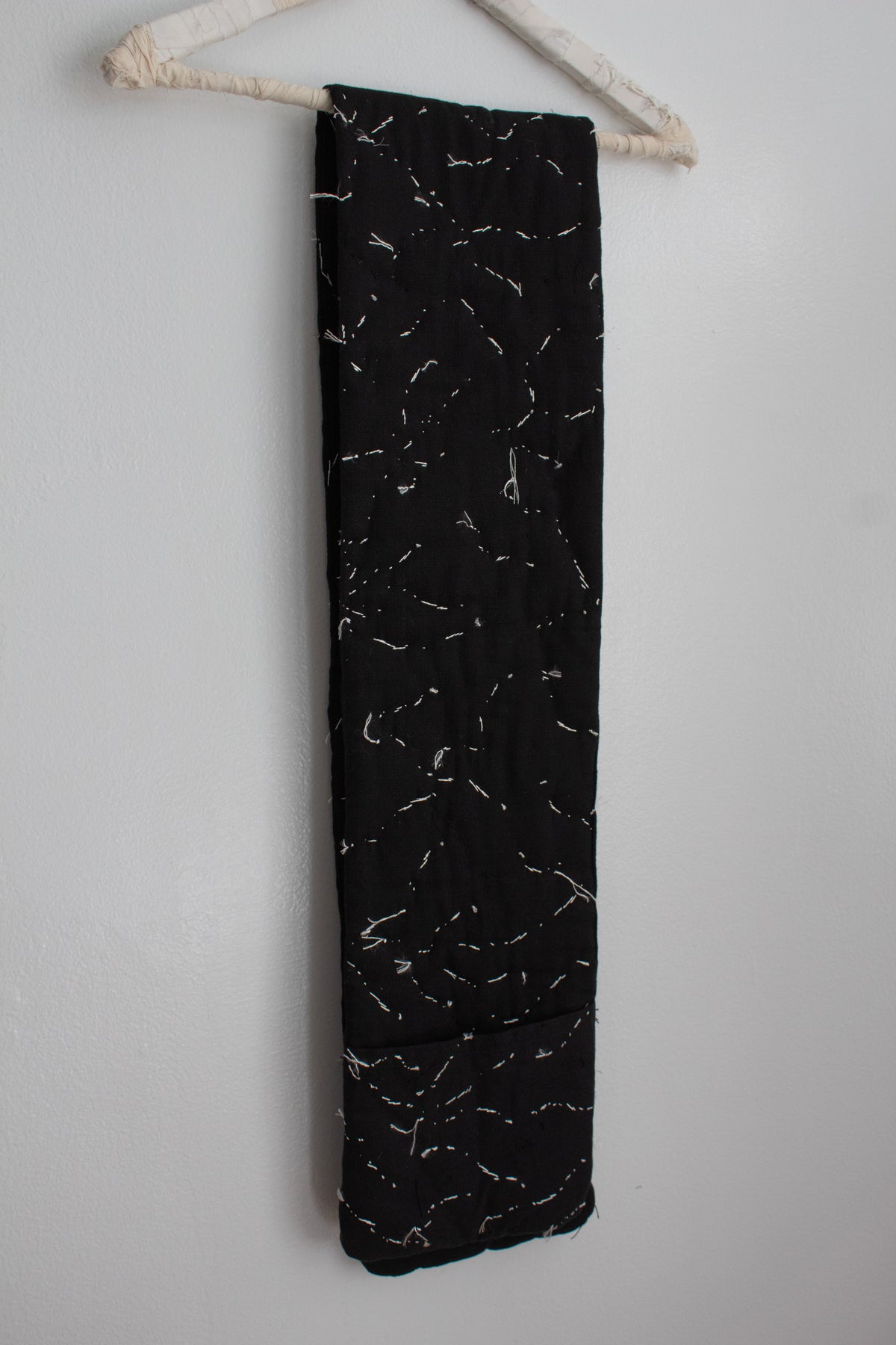 N° 123 constellation scarf - dense stitching - sumi black