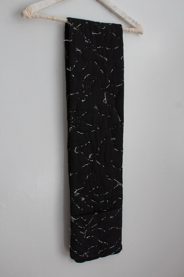 N° 123 constellation scarf - dense stitching - sumi black