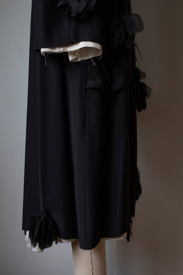 N°192 falling flower silk trench coat